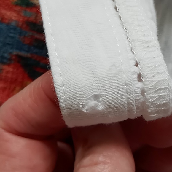 Soft Surroundings White Tunic With Lace Panel 3/4 Roll Tab Sleeve Size Petite XL - Picture 14 of 15